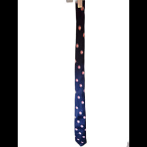 Vintage Chicago Cubs MLB Cervantes Logo Print Navy Blue Polyester Necktie USA
